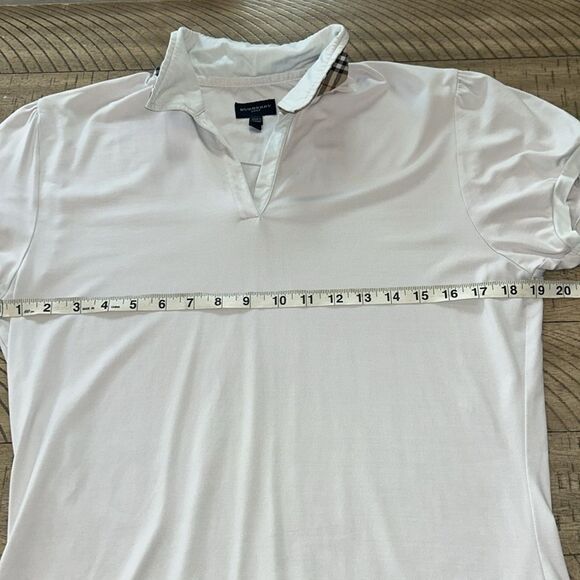 BurberryGolf⛳️Designer🧑🎨 Shirt👚Pale Pink with NovaCheck CollarLuxury Playtime! - Picture 10 of 17